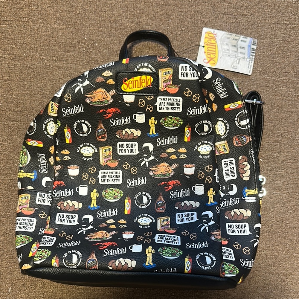 Seinfeld Black Backpack with show quotes